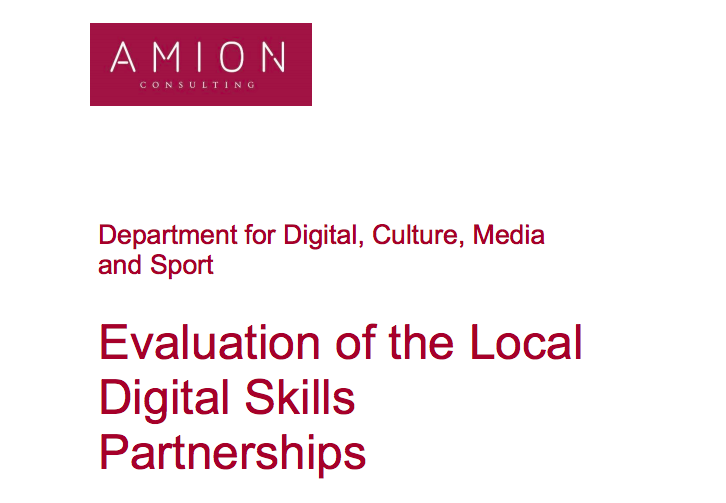 DCMS: Evaluation of the local digital skills partnerships