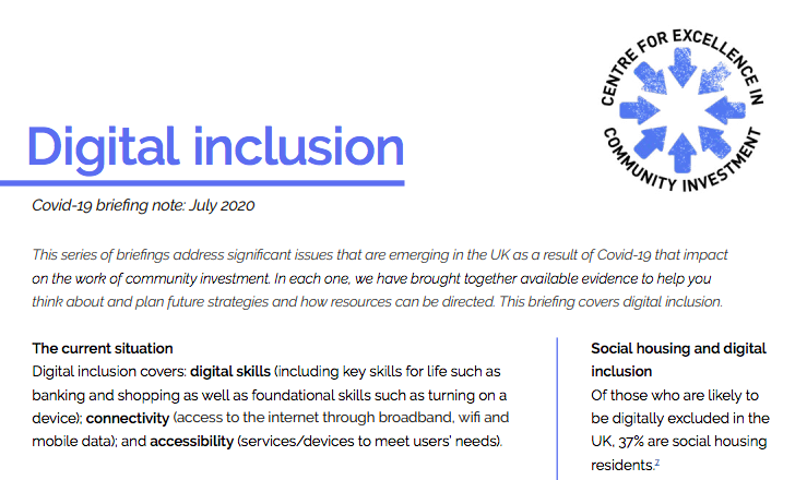 Digital inclusion and Covid-19 briefing
