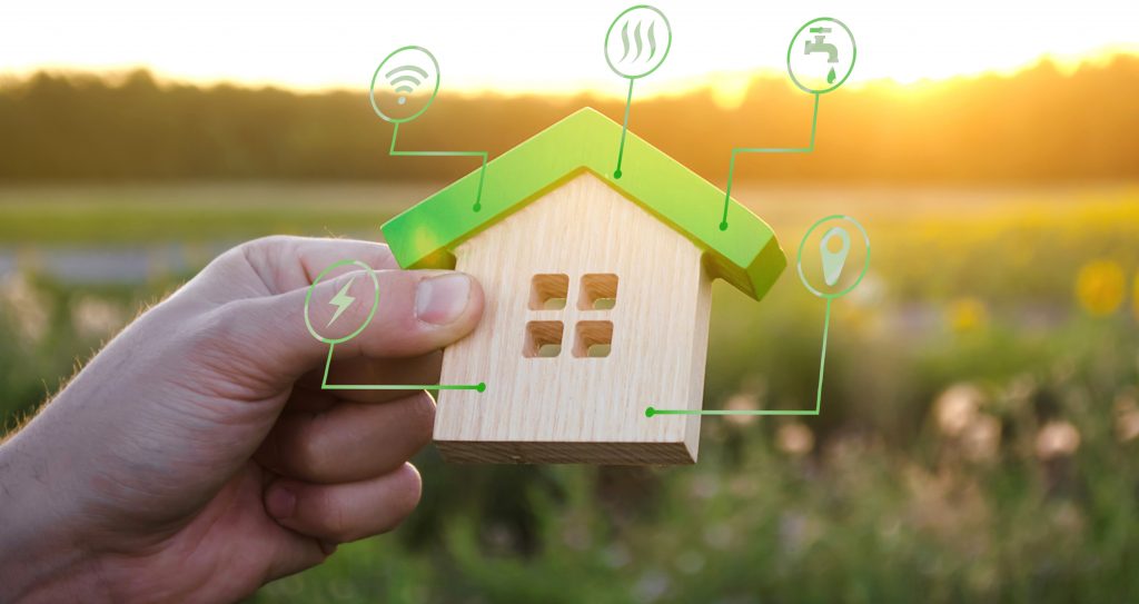 Miniature House And Symbols Of Public Utilities Choosing A Home
