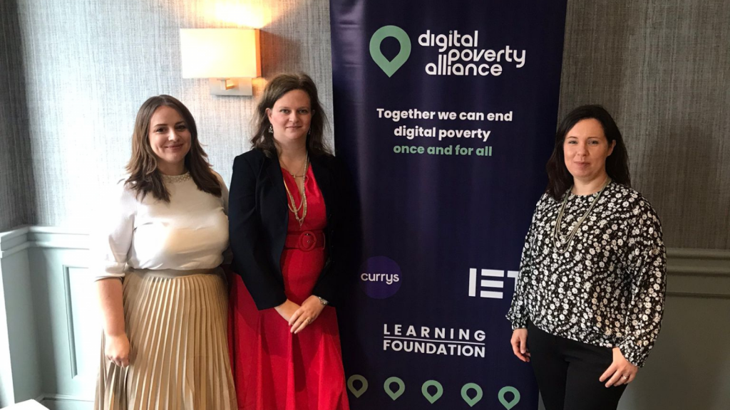 Sarah-jane Sewell, Elizabeth Anderson and Moira Thomas at the Conservative Party Conference 2022