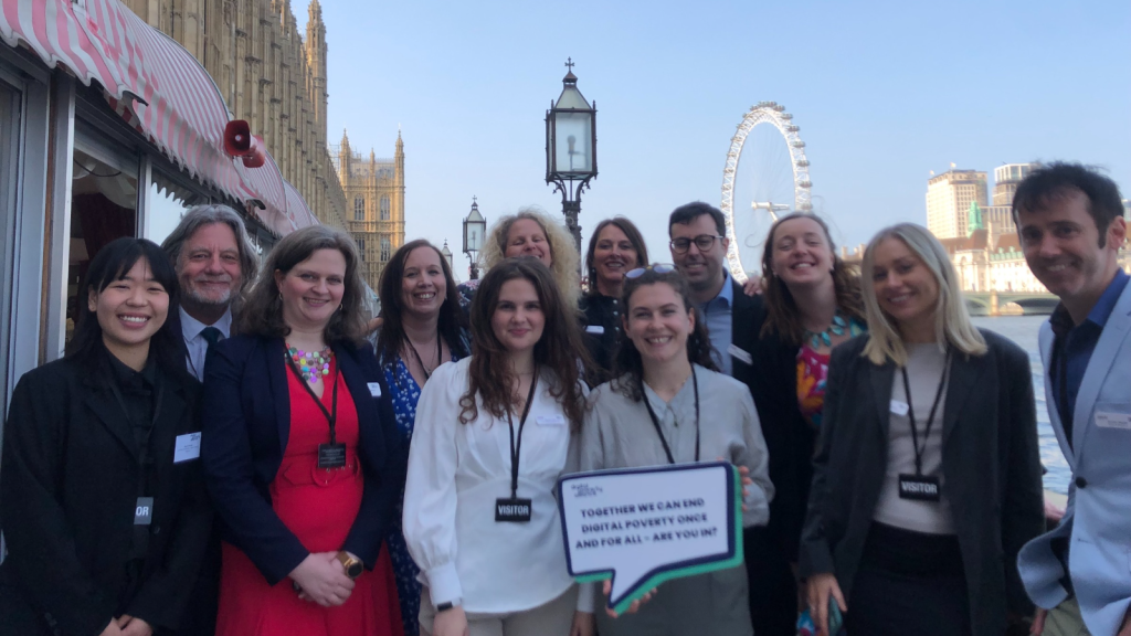 Digital Poverty Alliance team photo at the House of Lords terrace